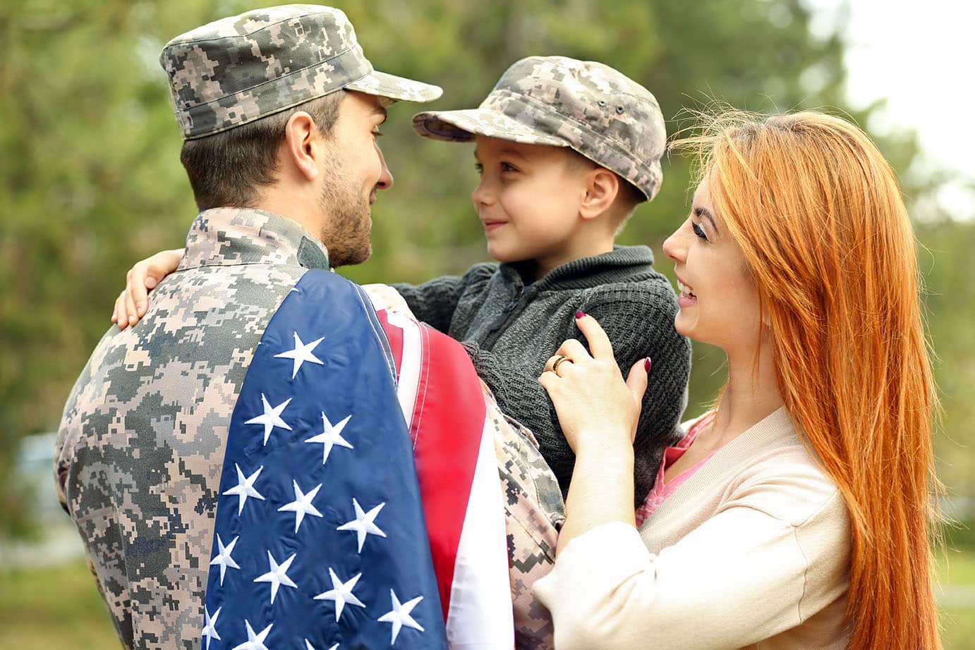 Military family reuniting